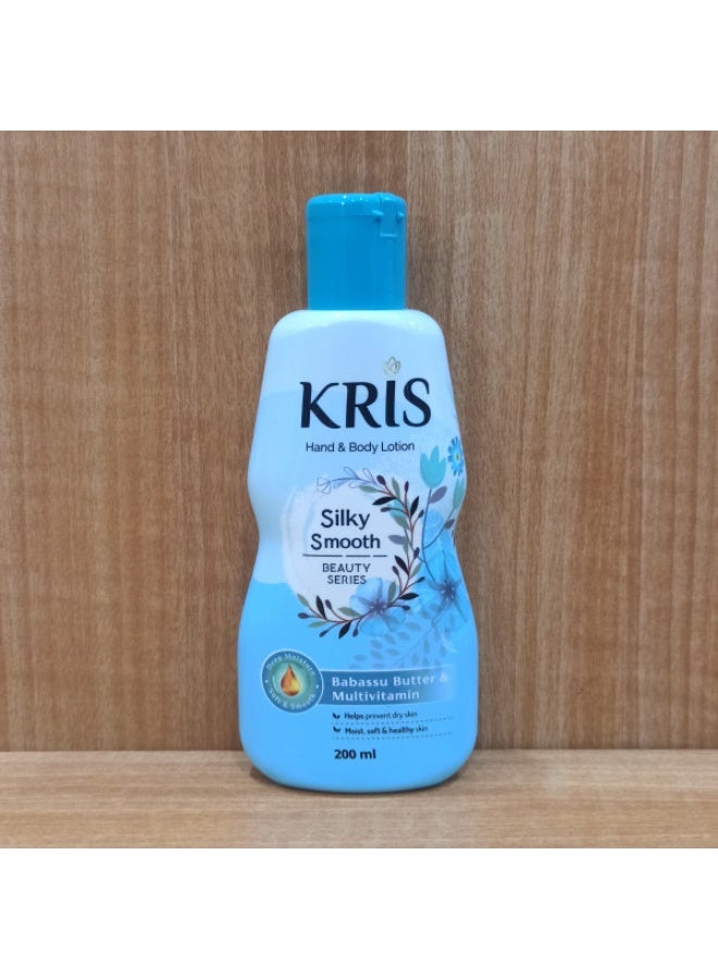 kris hand body lotion 200ml silky smooth